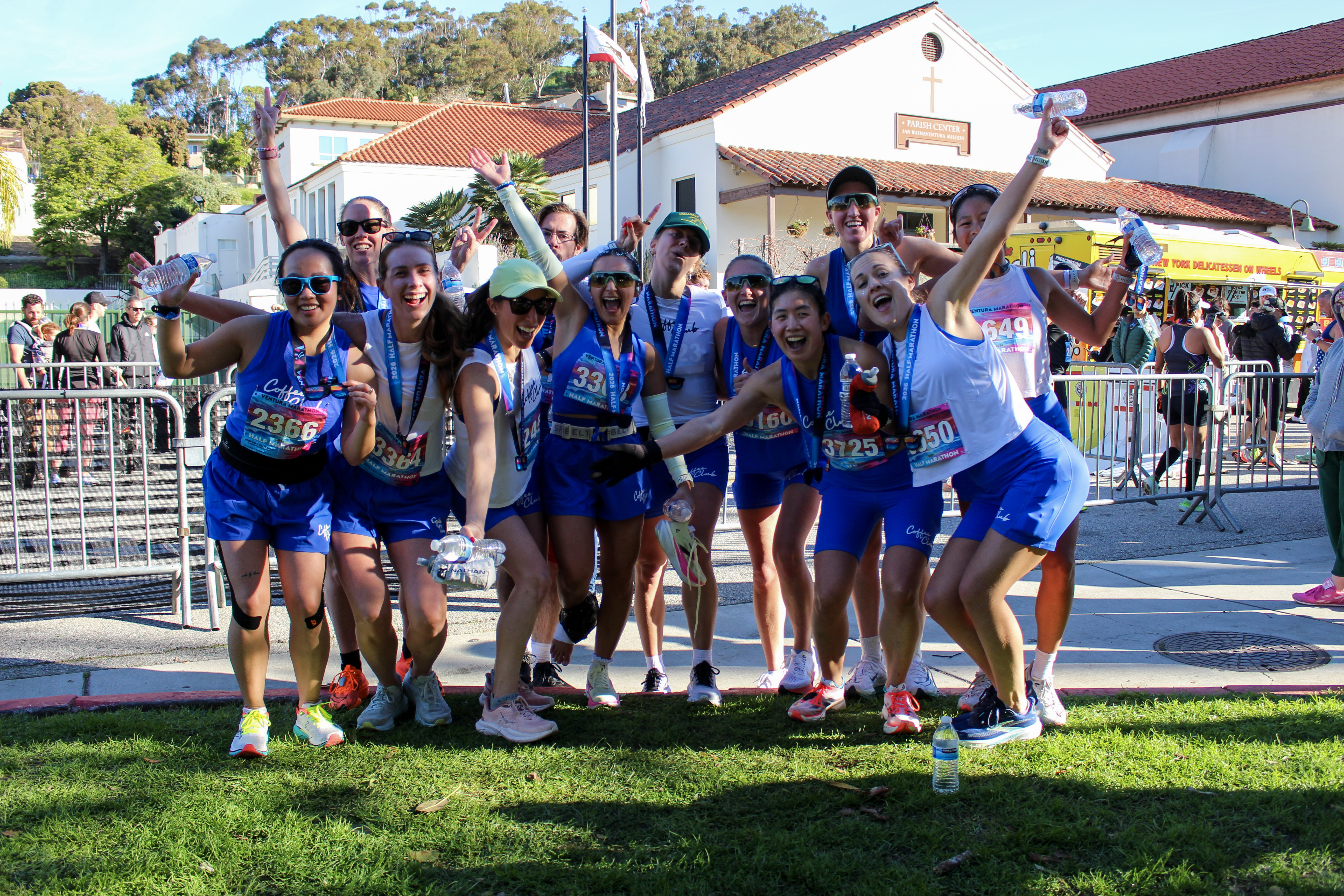 Coffee Club runners gathered for a morning run