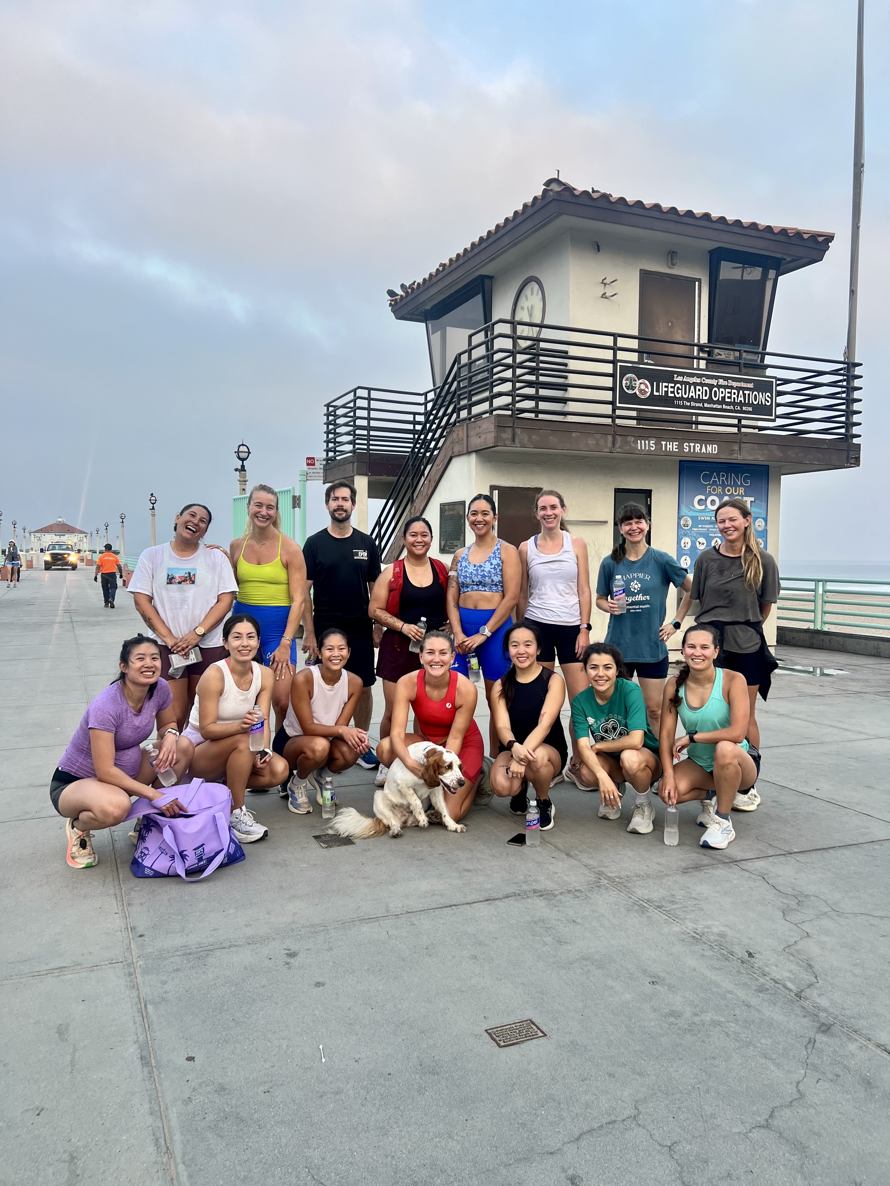 Coffee Club group photo at Manhattan Beach Pier